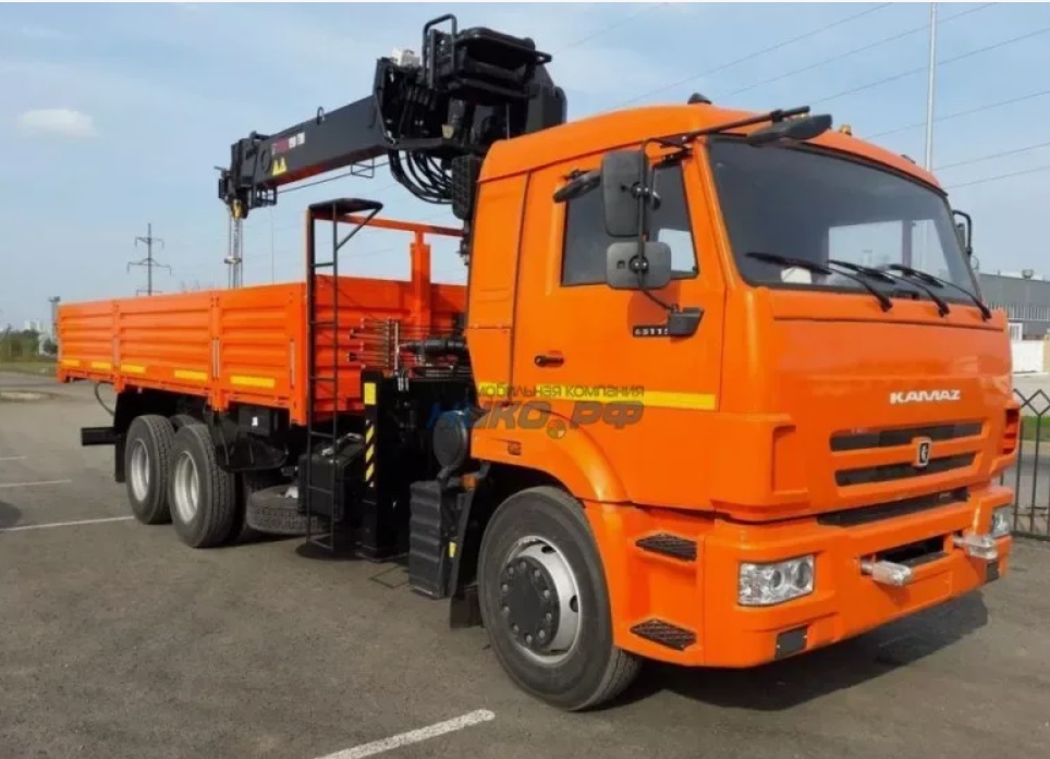 Бортовой автомобиль КАМАЗ 65117 с КМУ XCMG SQS200-6